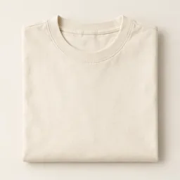 Camiseta oversized crema